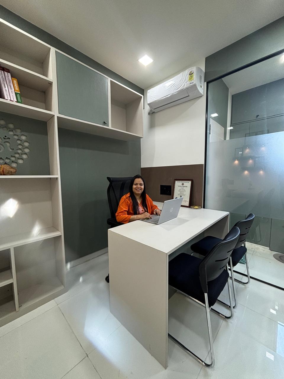 CA Honey Jain at her office cabin